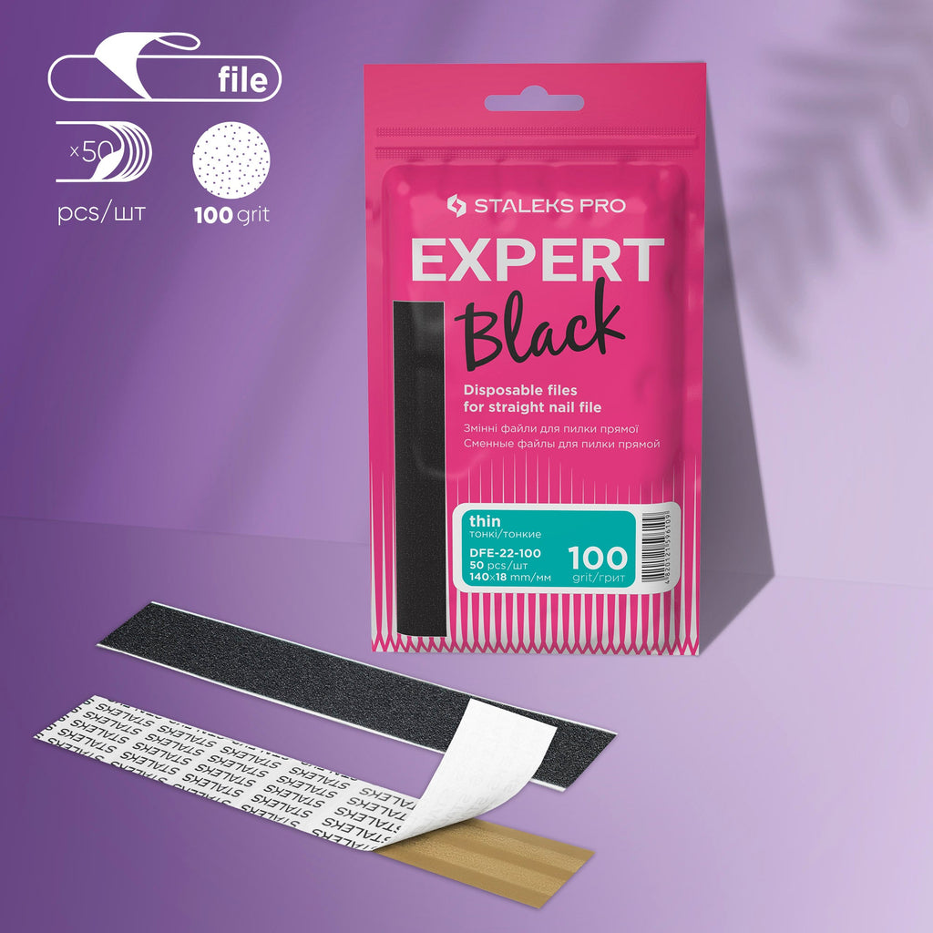 Staleks Pro Expert Disposable Refill Pads for Straight Nail File (Thin Based) 50 pcs DFE-22-100