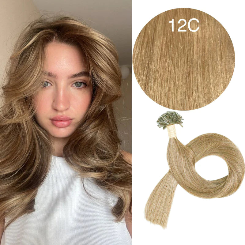 GVA Hair Extensions Hot Fusion 22 Inch With Keratin Bonding Straight 25 pcs Per Pack