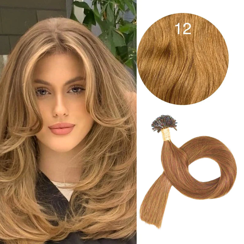 GVA Hair Extensions Hot Fusion 22 Inch With Keratin Bonding Straight 25 pcs Per Pack