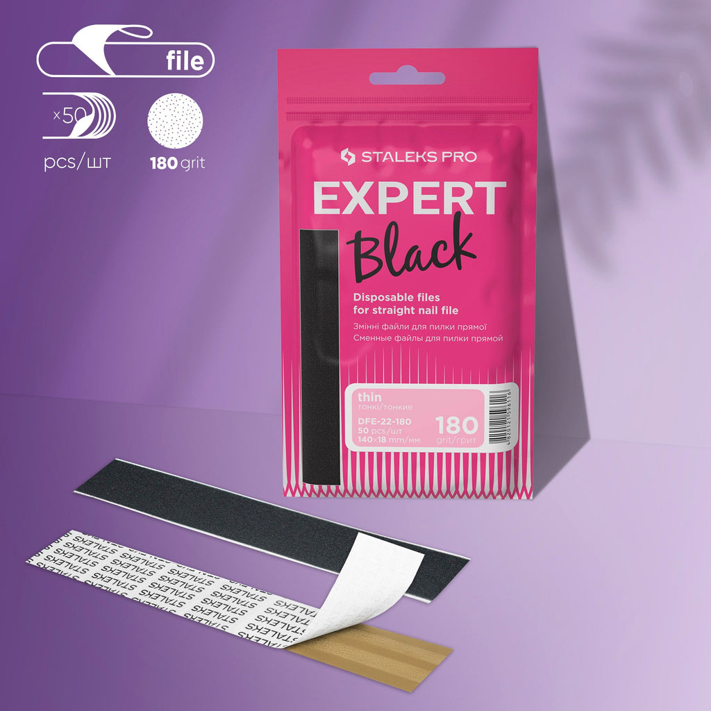 Staleks Pro Expert Disposable Refill Pads for Straight Nail File (Thin Based) 50 pcs DFE-22-180