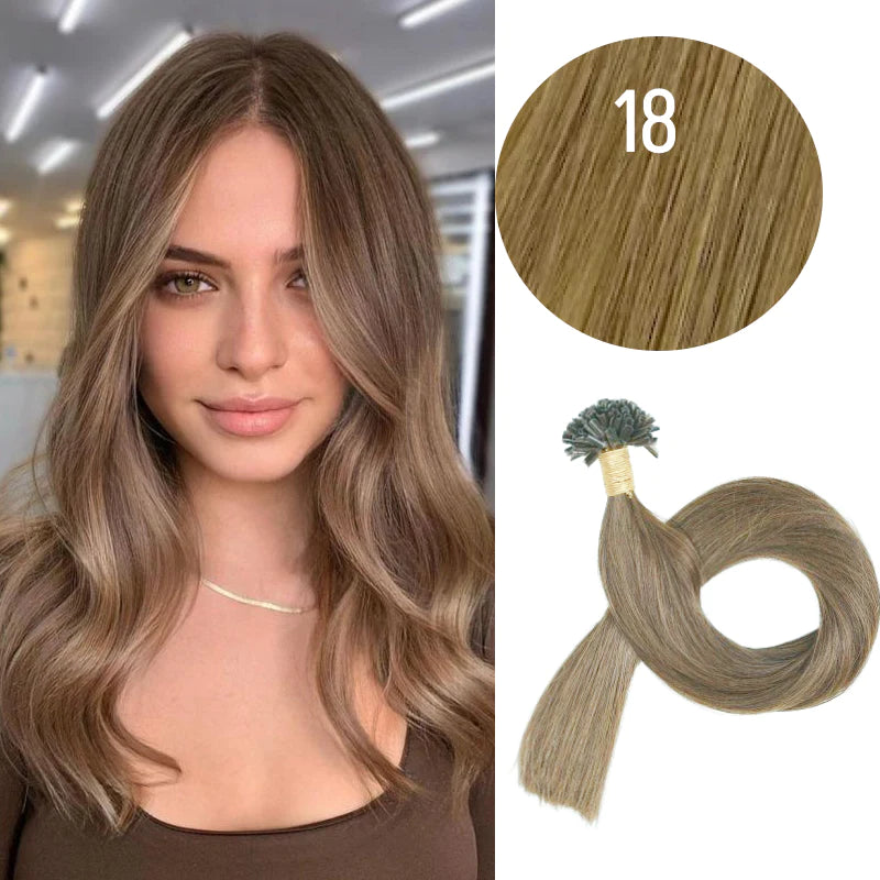GVA Hair Extensions Hot Fusion 22 Inch With Keratin Bonding Straight 25 pcs Per Pack