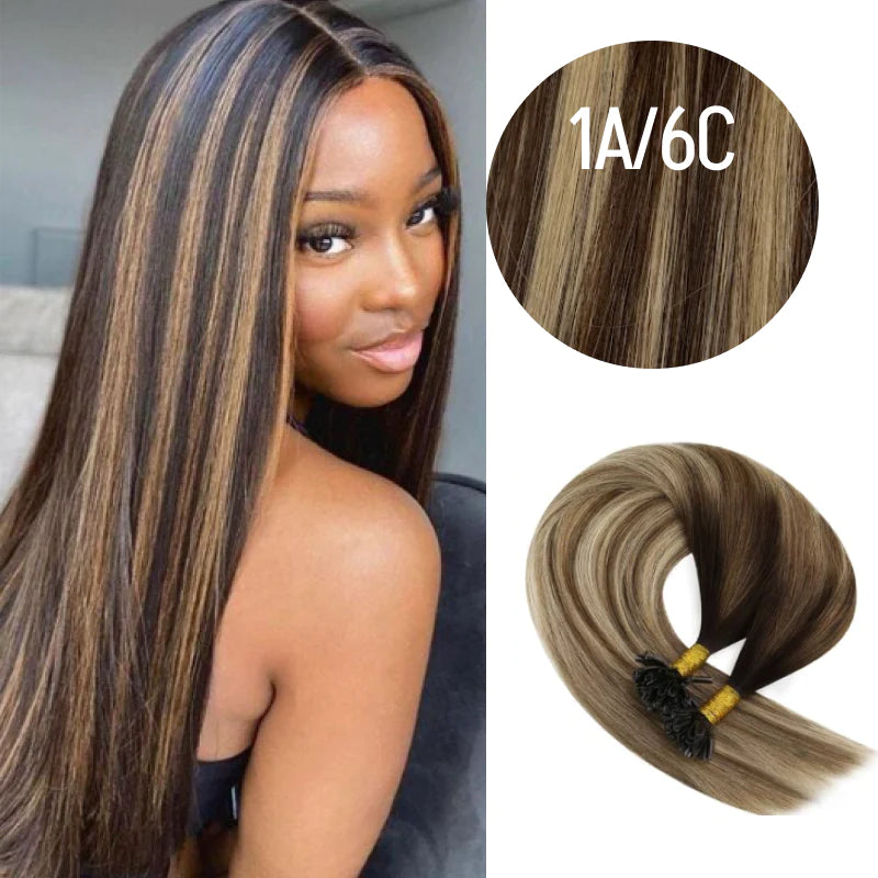 GVA Hair Extensions Hot Fusion 22 Inch With Keratin Bonding Straight 25 pcs Per Pack