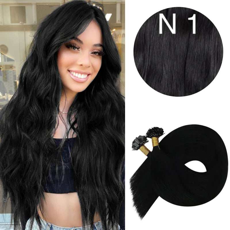 GVA Hair Extensions Hot Fusion 22 Inch With Keratin Bonding Straight 25 pcs Per Pack