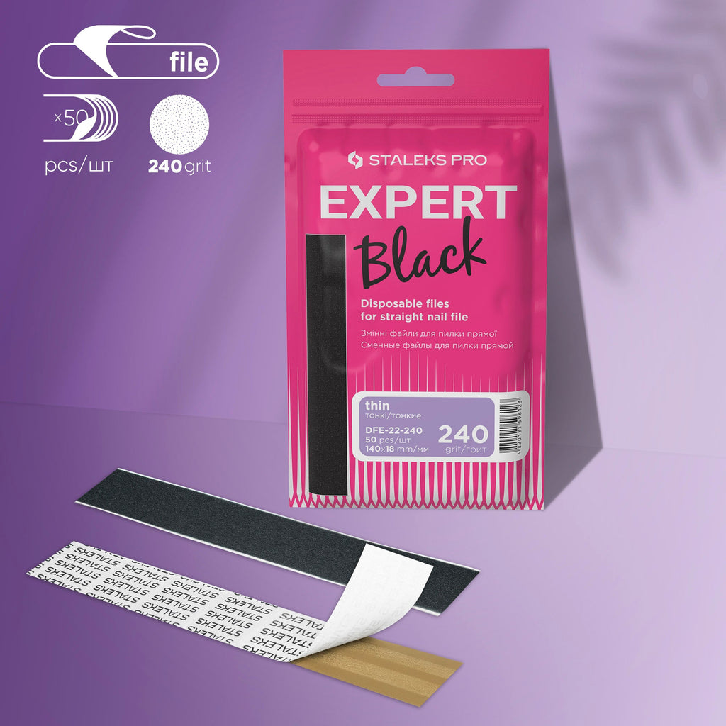 Staleks Pro Expert Disposable Refill Pads for Straight Nail File (Thin Based) 50 pcs DFE-22