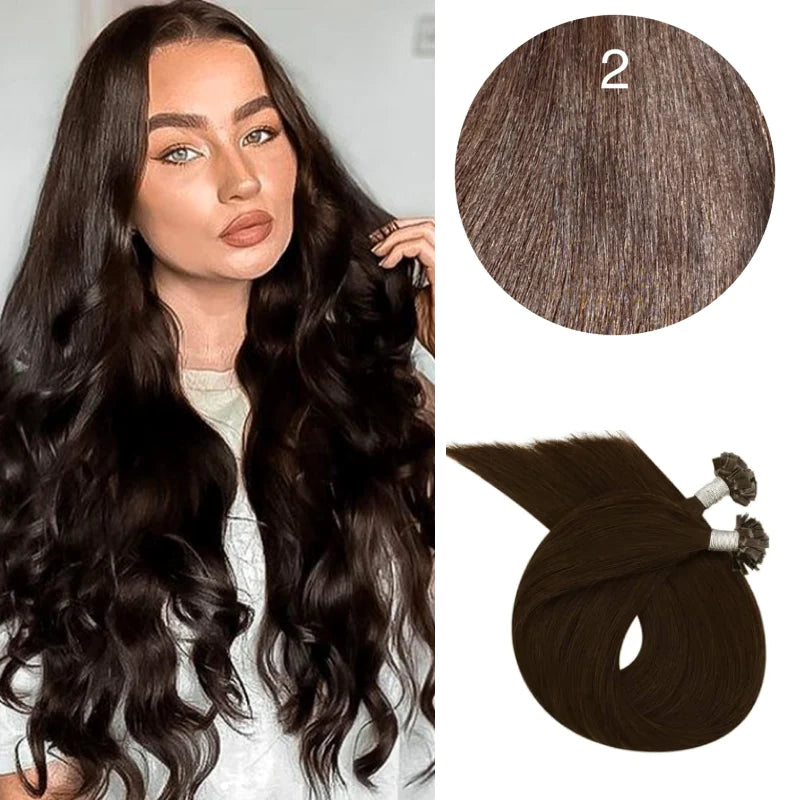 GVA Hair Extensions Hot Fusion 22 Inch With Keratin Bonding Straight 25 pcs Per Pack