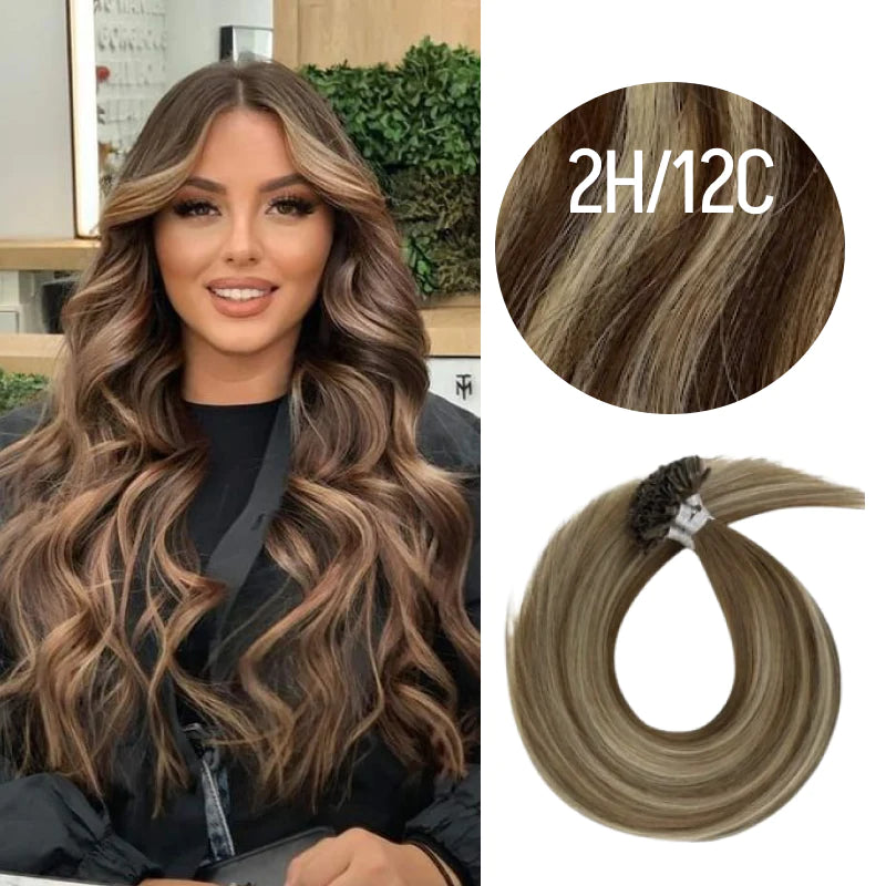 GVA Hair Extensions Hot Fusion 22 Inch With Keratin Bonding Straight 25 pcs Per Pack