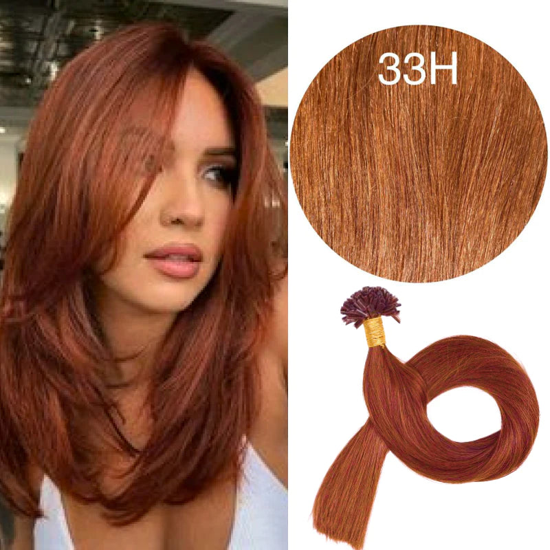 GVA Hair Extensions Hot Fusion 22 Inch With Keratin Bonding Straight 25 pcs Per Pack