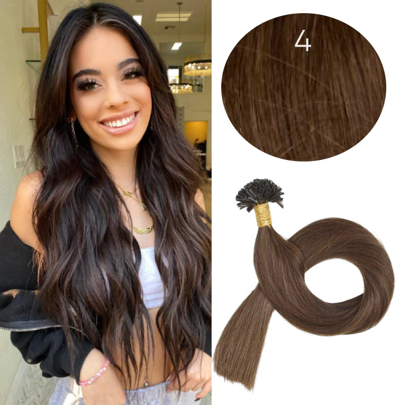 GVA Hair Extensions Hot Fusion 22 Inch With Keratin Bonding Straight 25 pcs Per Pack