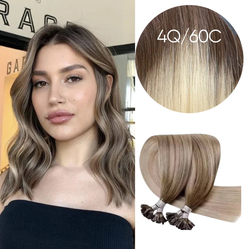 GVA Hair Extensions Hot Fusion 22 Inch With Keratin Bonding Straight 25 pcs Per Pack