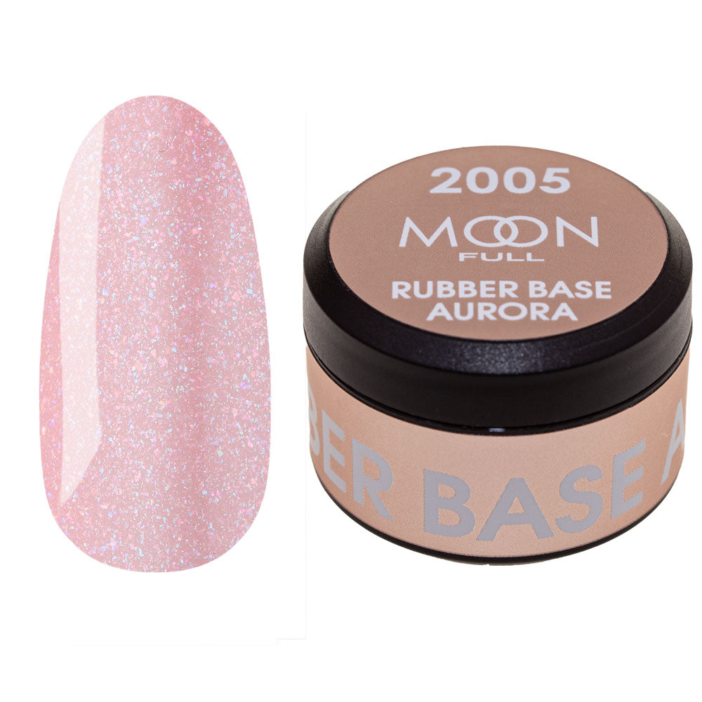 Moon Full Aurora Rubber Base Gel Nail Polish 0.27 oz 2005