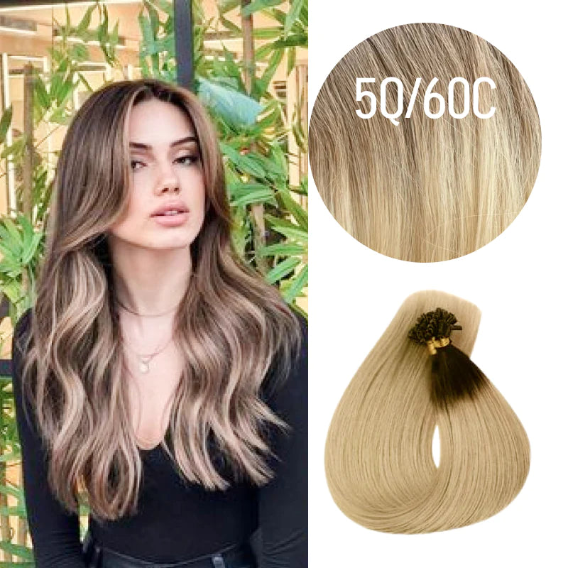 GVA Hair Extensions Hot Fusion 22 Inch With Keratin Bonding Straight 25 pcs Per Pack