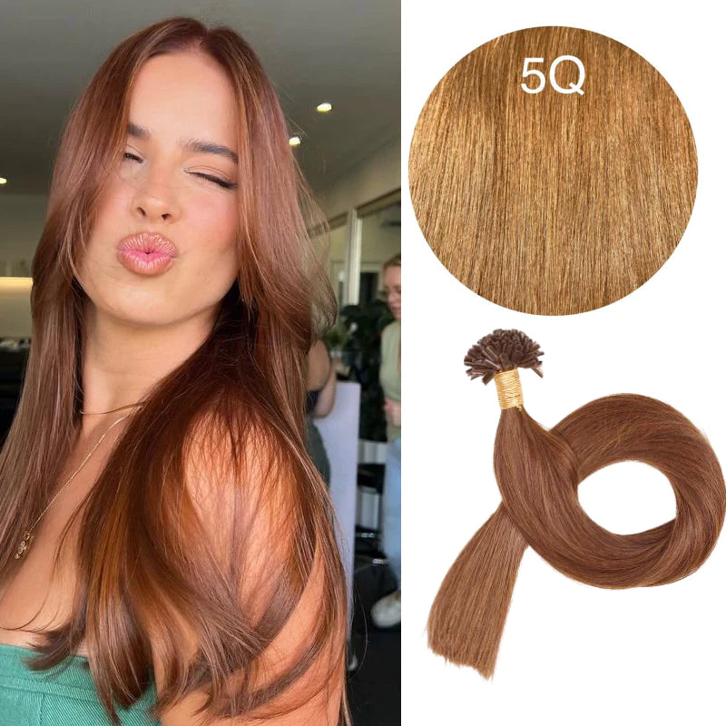 GVA Hair Extensions Hot Fusion 22 Inch With Keratin Bonding Straight 25 pcs Per Pack