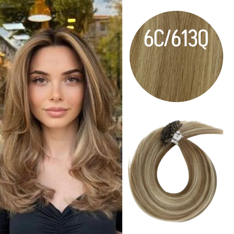 GVA Hair Extensions Hot Fusion 22 Inch With Keratin Bonding Straight 25 pcs Per Pack