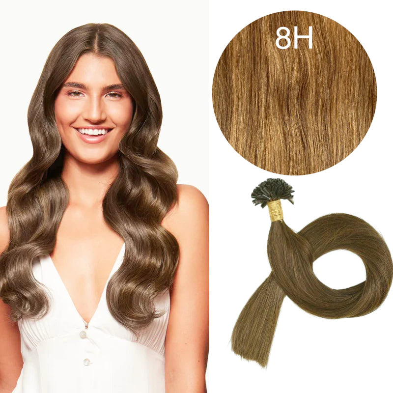 GVA Hair Extensions Hot Fusion 22 Inch With Keratin Bonding Straight 25 pcs Per Pack