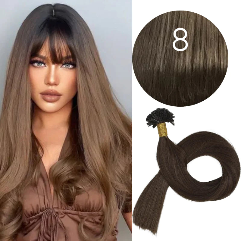 GVA Hair Extensions Hot Fusion 22 Inch With Keratin Bonding Straight 25 pcs Per Pack