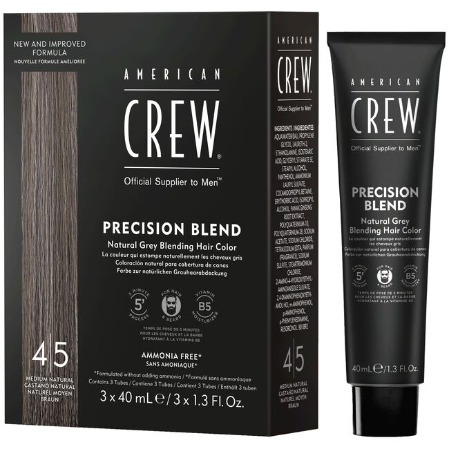 American Crew Precision Blend Natural Gray Coverage Hair Color 4-5 Medium Natural
