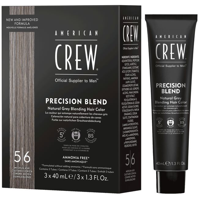American Crew Precision Blend Natural Gray Coverage Hair Color 5-6 Medium Ash