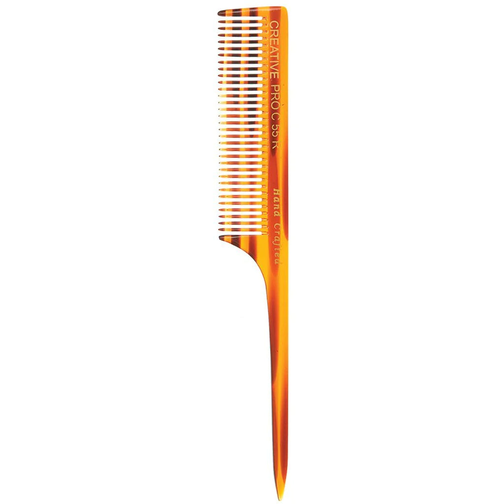 Creative Hair Tools Handmade Rat Tail Tortoise Comb 8.5 Inch C55R