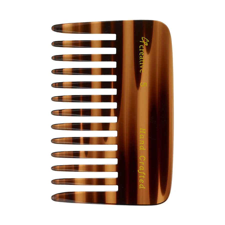 Creative Hair Tools Handmade Wide Tooth 4 Inch Tortoise Hair Comb C5