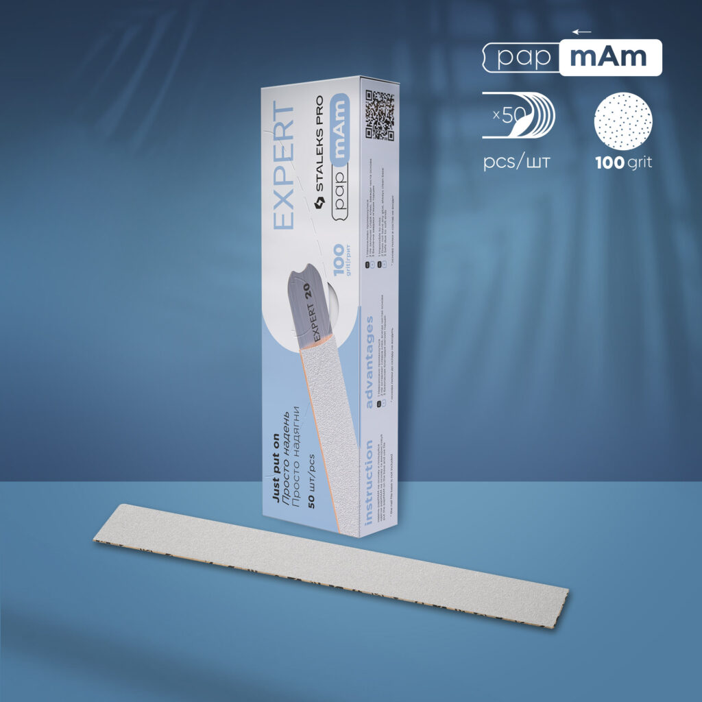 Staleks Pro Expert 22 PapmAm Files for Straight Nail File White Disposable 50 pcs DFCE-22 White