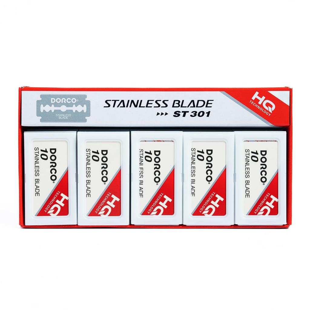 Dorco Double Edge Razor Blades 100 Count Pack of 10 ST-301