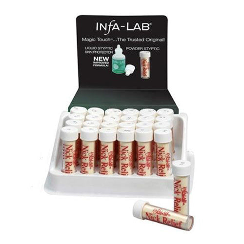 Infalab Magic Touch Nick Relief Styptic Powder 24 ct. Display