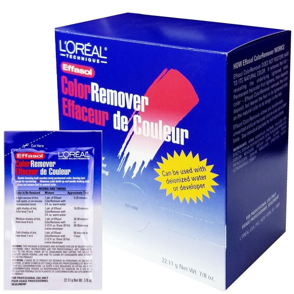 L'Oreal Effasol Color Remover 12 Pack 7 oz each