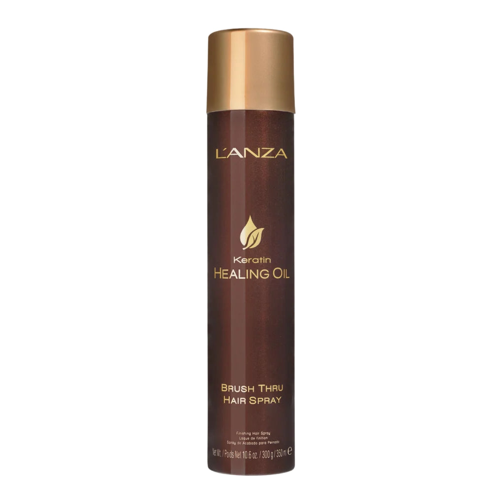 L'anza Keartin Healing Oil Brush Thru Medium Hold Hair Spray 10.6 oz