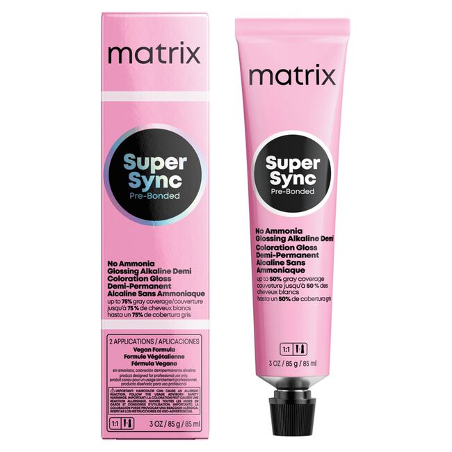Matrix Super Sync Pre-Bonded Alkaline Demi-Permanent No Ammonia Toners 3 oz