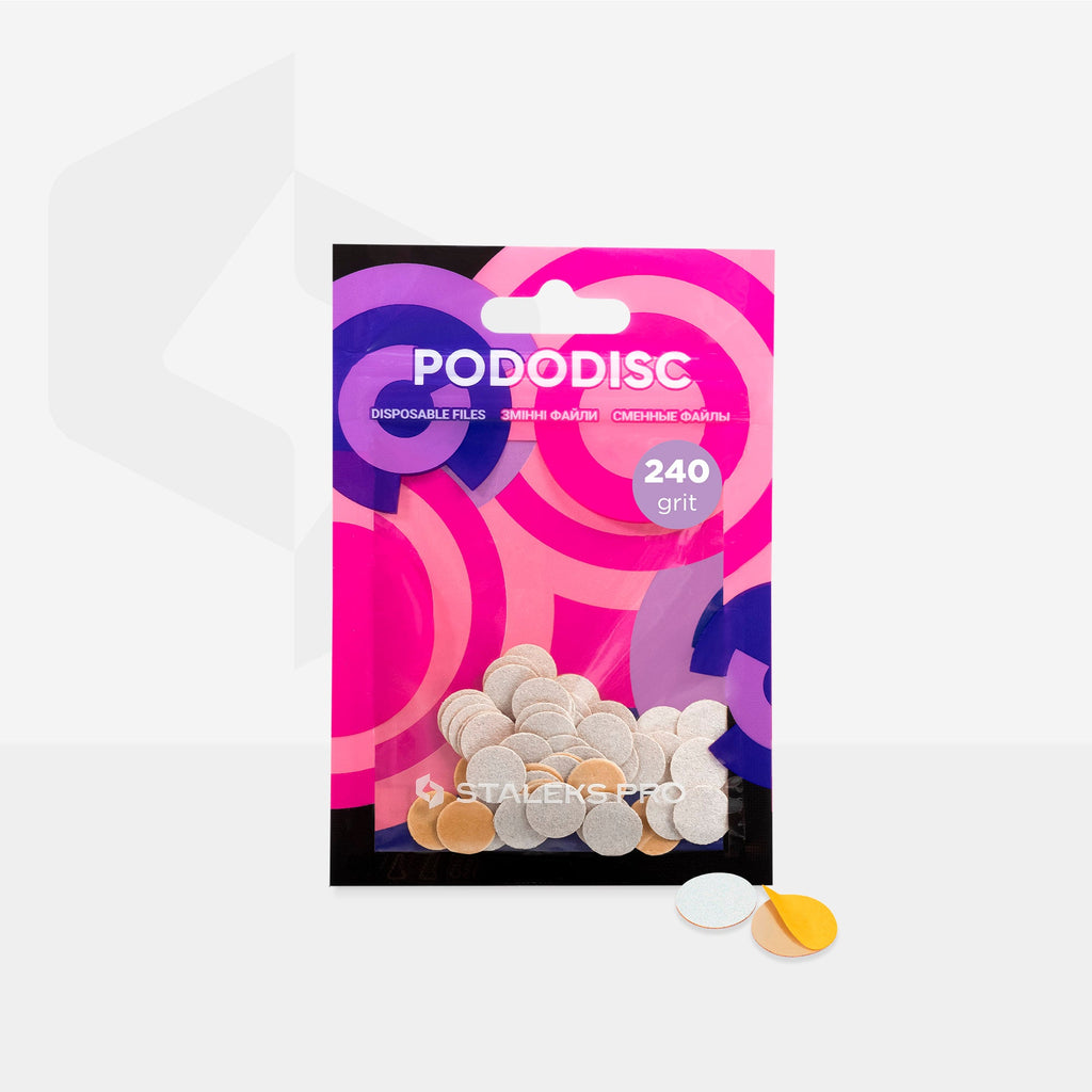 Staleks Pro XS PODODISC White Refill Pads for Pedicure Disc Disposable Files 50 pcs PDF-10