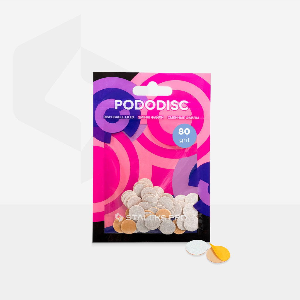 Staleks Pro XS PODODISC White Refill Pads for Pedicure Disc Disposable Files 50 pcs PDF-10