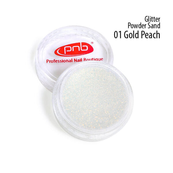 PNB Professional Nail Boutique Glitter Sand Powder 01 Gold Peach 1 g