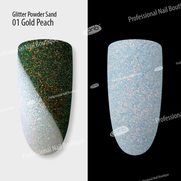 PNB Professional Nail Boutique Glitter Sand Powder 01 Gold Peach 1 g