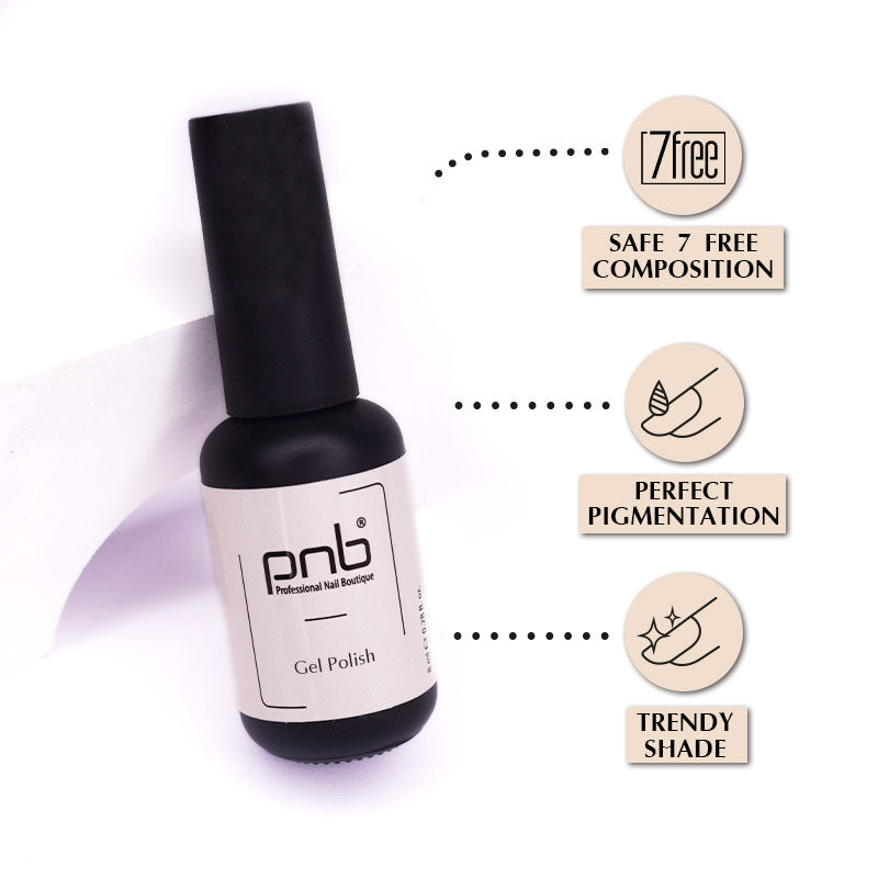 PNB Professional Nail Boutique UV/LED Gel Nail Polish Color 0.28 oz Perfect White