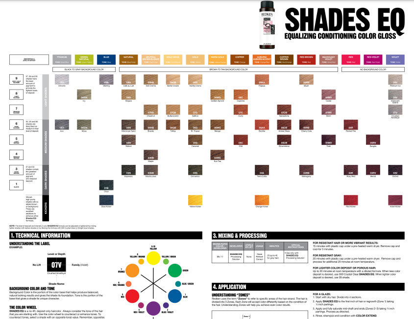 Redken Shades EQ Swatch Color Chart Book 2023
