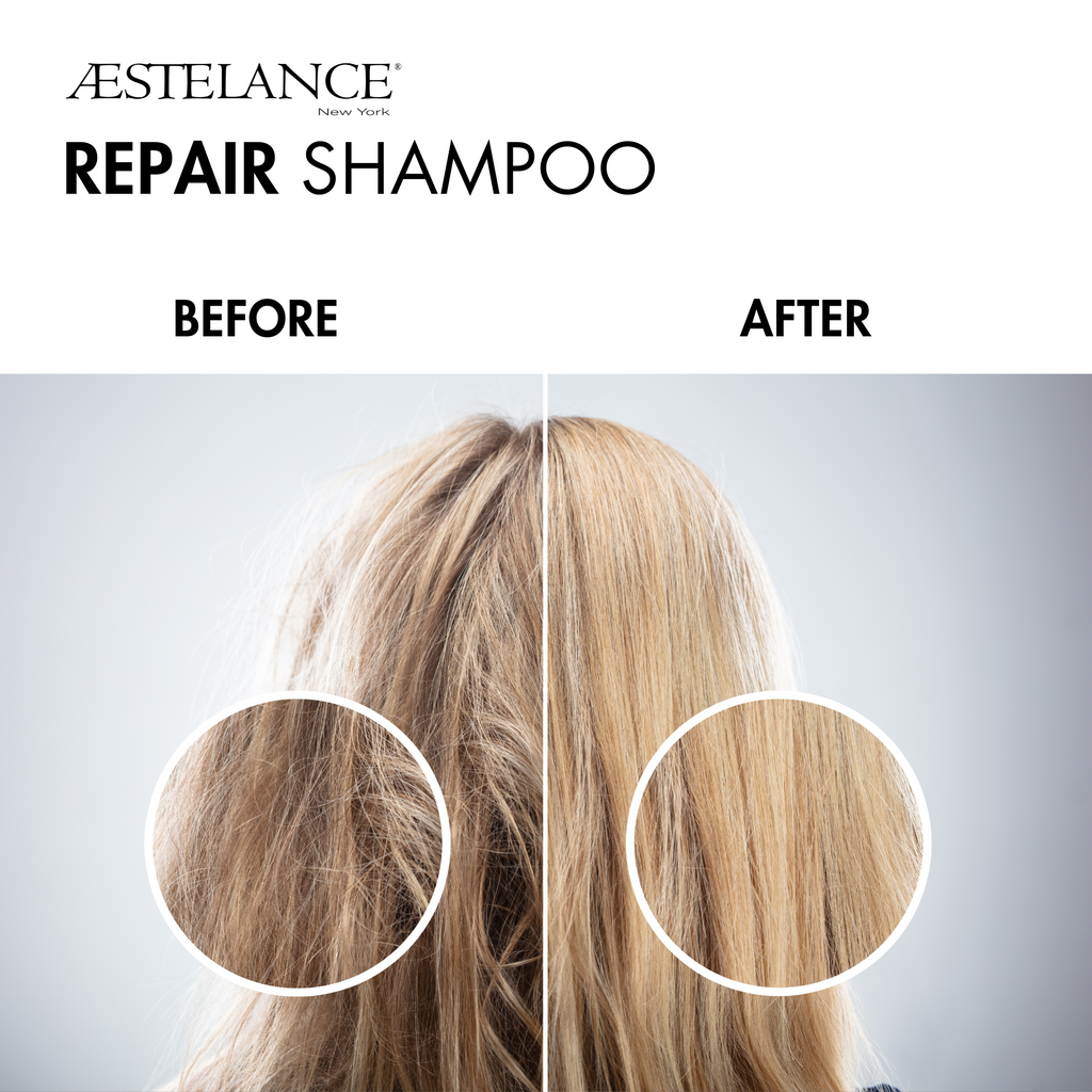 Aestelance Repair Shampoo before and after