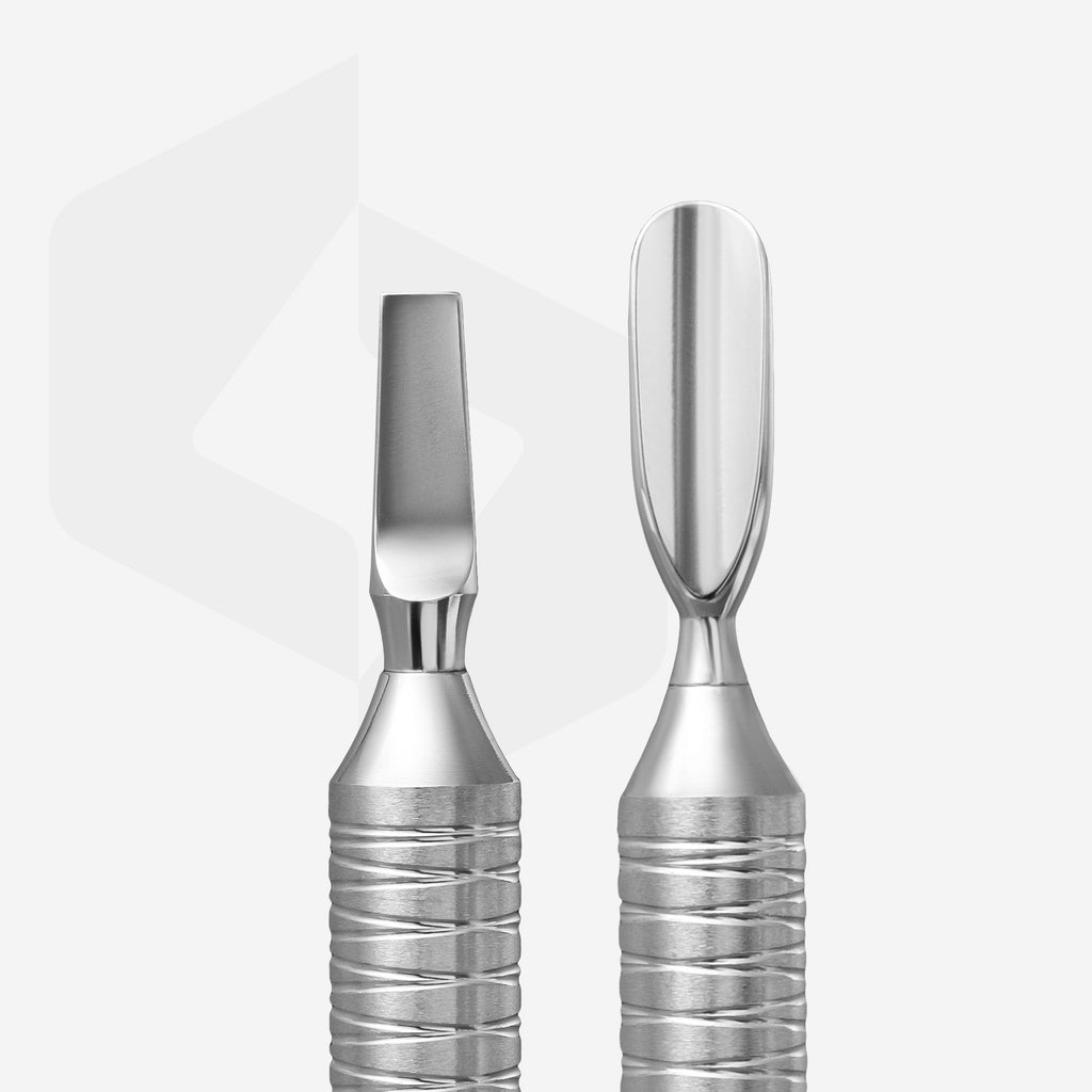 Staleks Expert Pro 100 Type 5 Hollow Manicure Pusher (Rounded Pusher + Straight Blade) PE-100/5