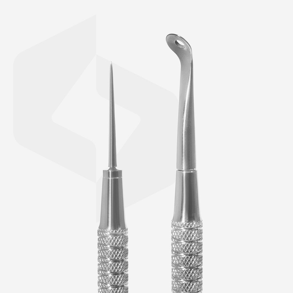 Staleks Pro Expert 21 Type 4 Beauty Care Double-ended Spoon Uno and Vidal Needle Straight ZE-21/4