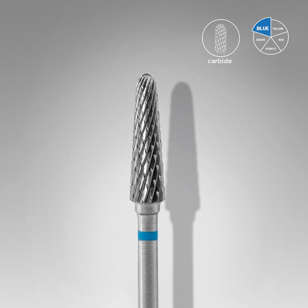 Staleks Pro Expert Carbide Nail Drill Bit Frustum Blue Head Diameter 4 mm Working Part 13 mm FT70B040/13