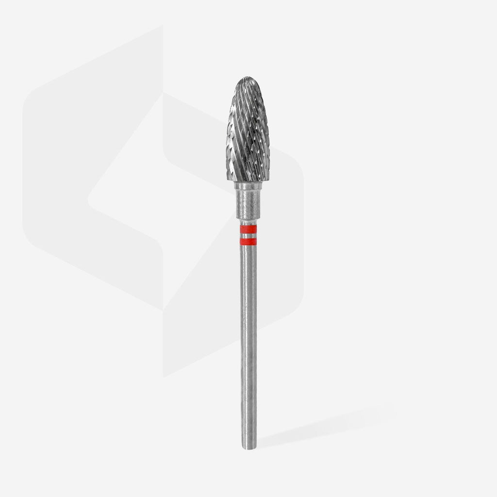 Staleks Pro Expert Carbide Nail Drill Bit for Left-Handed Users Corn Red Head Diameter 6 mm Working Part 14 mm FT91R060/14