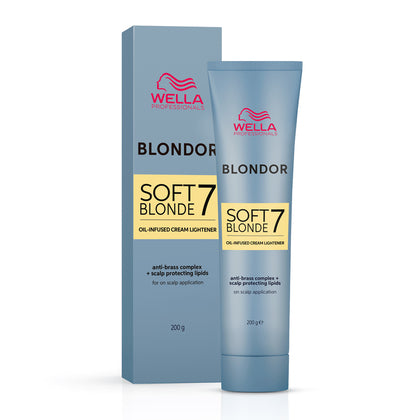 Wella Blondor Soft Blonde Hair Lightening Cream Up To 7 Levels of Lift 7 oz