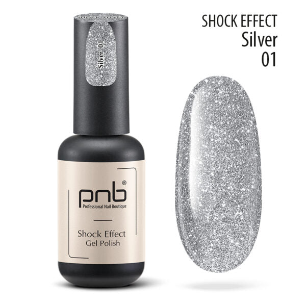 PNB Professional Nail Boutique Reflective Gel Nail Polish Color 0.28 oz Shock Effect