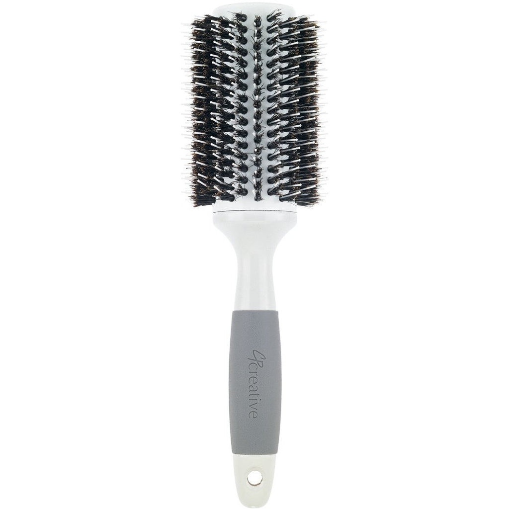 Creative Hair Tools Solid Barrel Mixed Bristle Round Hair Brush