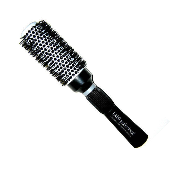 Lado Light Grey Ceramic and Ionic Hot Curling Brush 2 inch 1333