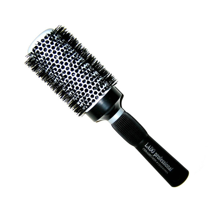 Lado Light Grey Ceramic and Ionic Hot Curling Brush 2.5 inch Dia 1343