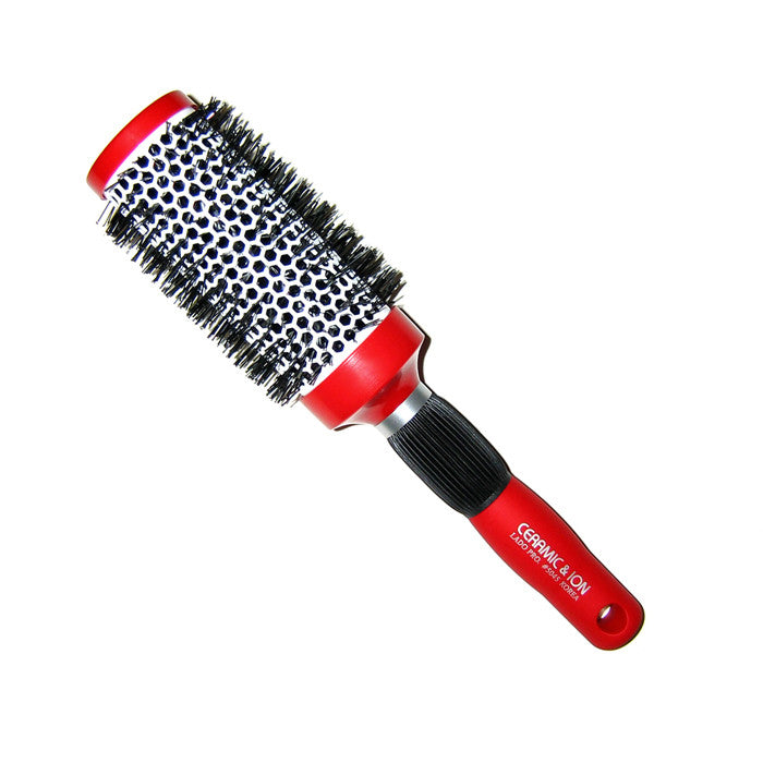 Lado White Ceramic Hot Curling with Red Handle Brush 2-1/2 Inch 5045