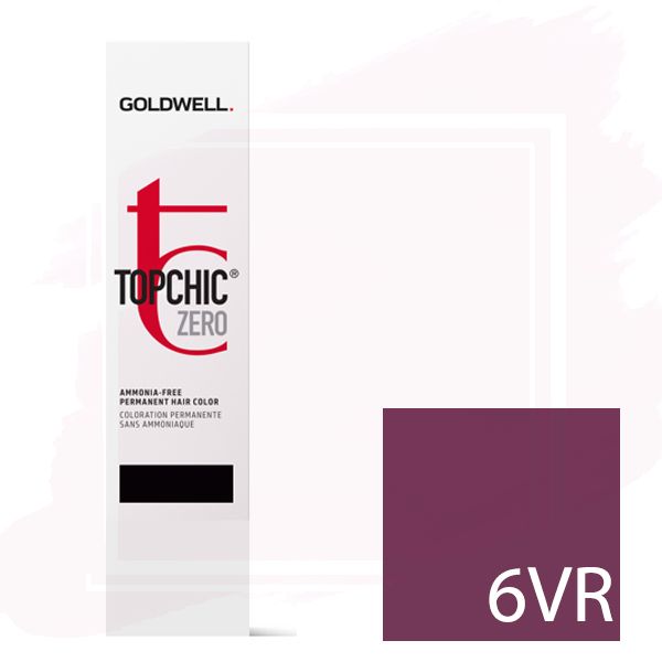 Goldwell Topchic Zero Ammonia Free Hair Color Tube 2.1 oz 6VR Dark Blonde Violet Reddish