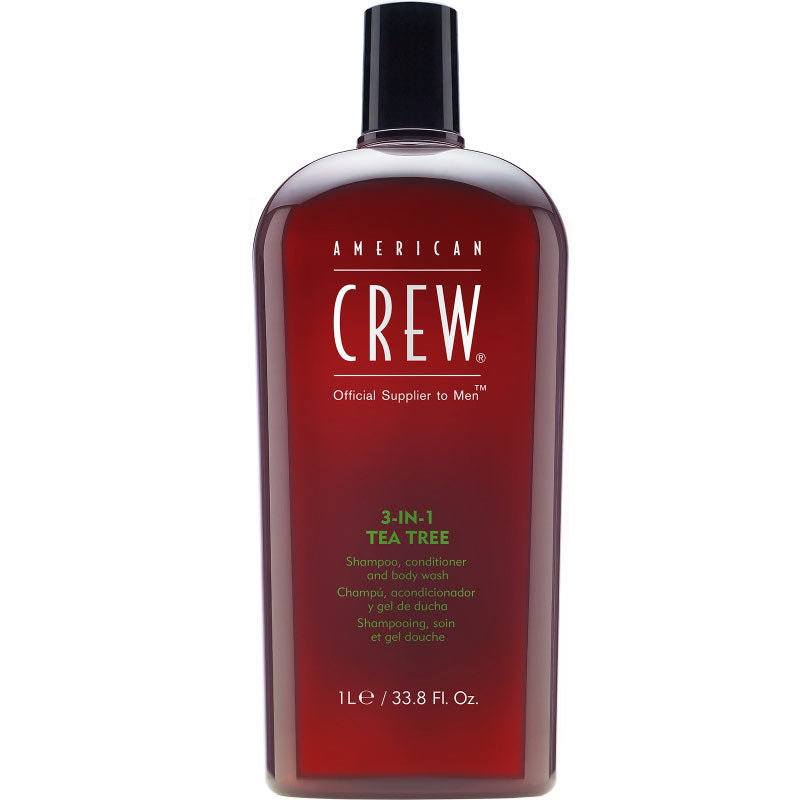 American Crew 3-In-1 Tea Tree Shampoo Conditioner Body Wash 33.8 oz