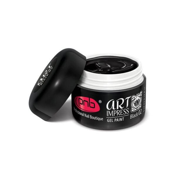 PNB Professional Nail Boutique Gel Paint Art Impress Black 02