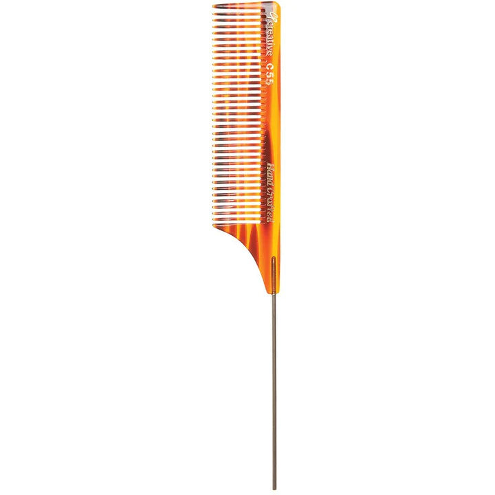 Creative Hair Tools Handmade Pin Tail Tortoise Comb C55P